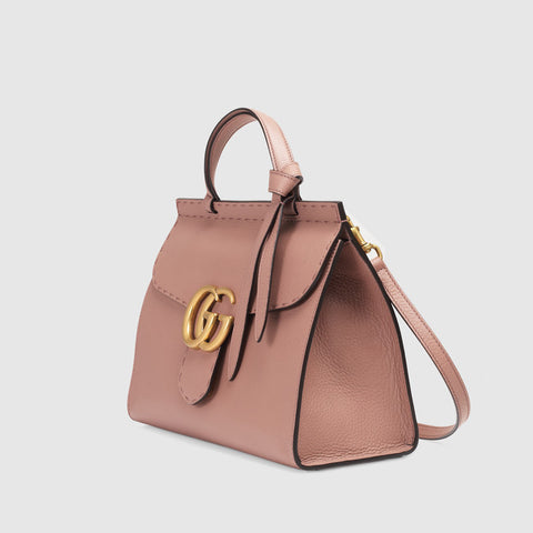 GG Marmont leather top handle bag